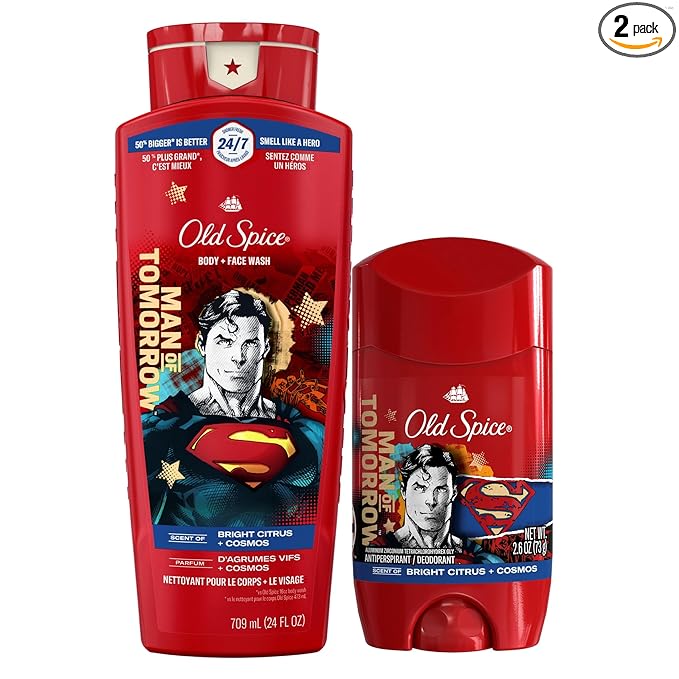 Old Spice Body Wash + Antiperspirant Deodorant Bundle Pack, Superman Man of by OldSpice