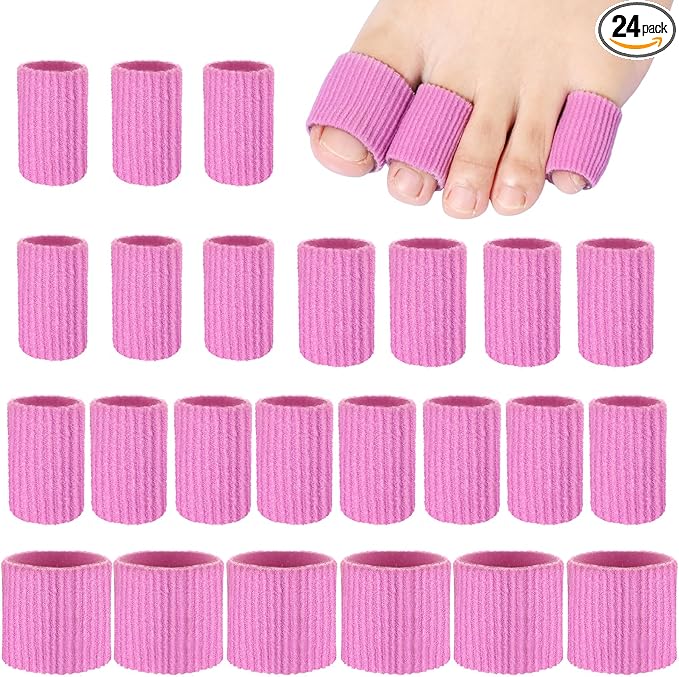 Blulu 24 Pieces Toe Tubes 0.98 Inches Cushion Tube Corn Pads by Blulu
