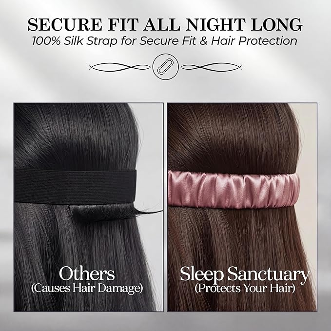 SLEEP SANCTUARY 100% Pure Mulberry Silk Sleep Mask - Image 5
