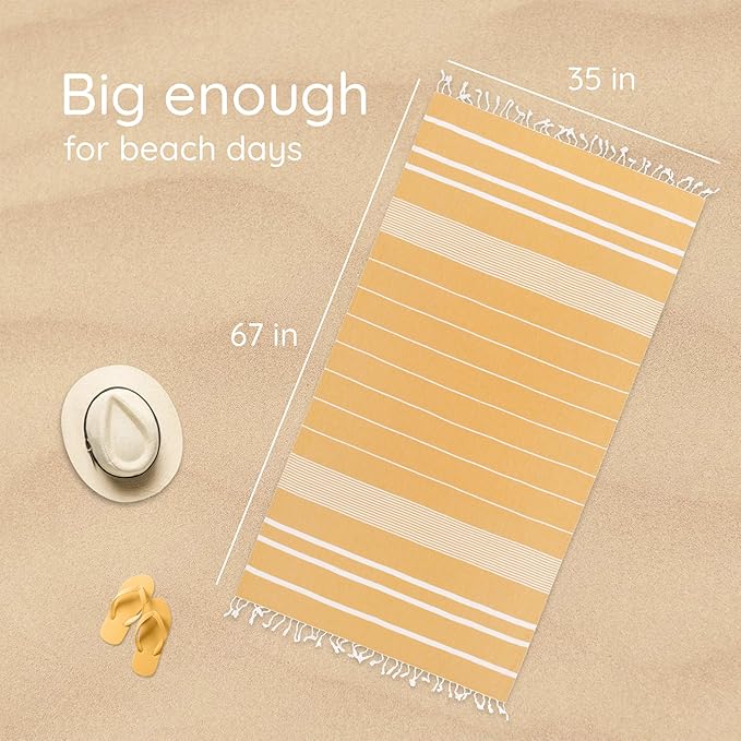 Premium Turkish Beach Towel – 100% Cotton, Quick Dry, Sand Free, Oversized - Image 2