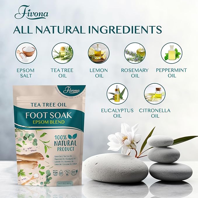 Fivona Tea Tree Foot Soak Blend 14.1 oz - Image 3