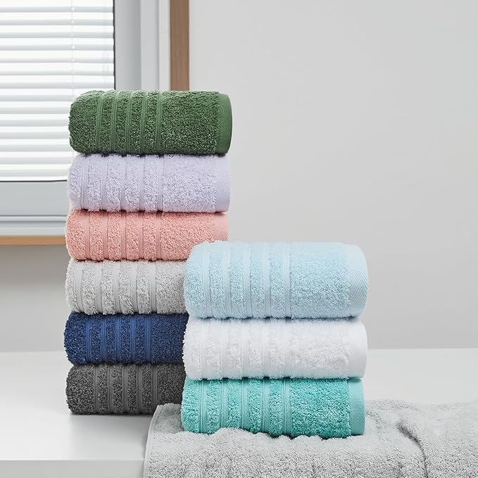 Aibaser Towels - Premium 100% Cotton Bath Towels Set, Lightweight and High - Image 4