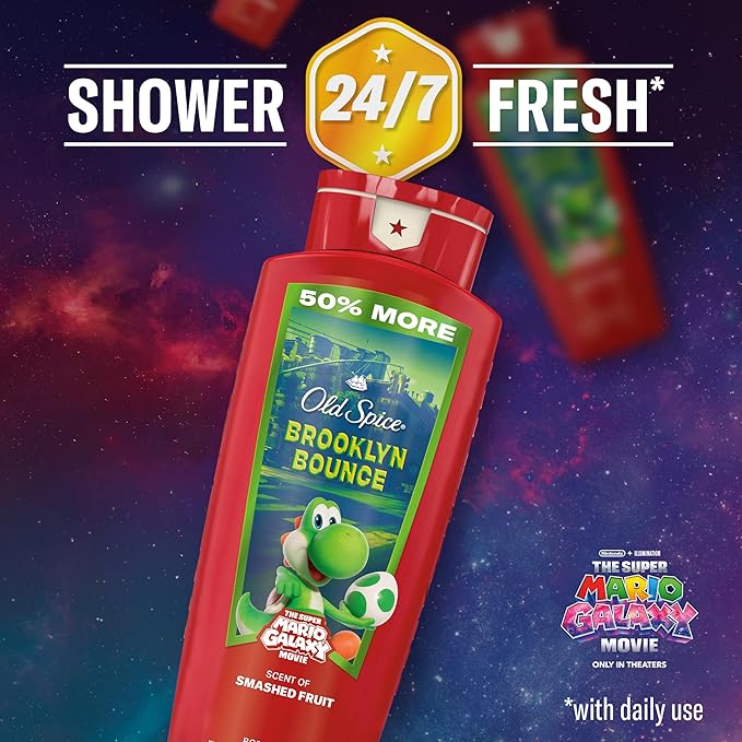 Old Spice Body & Face Wash for Men, x The Super Mario Galaxy Movie, 3X Defense - Image 5