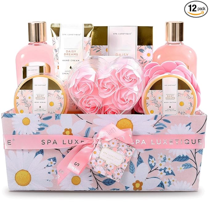 Spa Gift Baskets for Women, Spa Luxetique Bath Gift Set, Bath Salt, Essential by spaluxetique