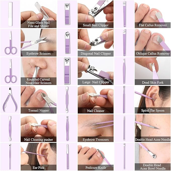 Manicure Set Professional Manicure Pedicure Kit Tools Travel Nail Care Kit - Image 3