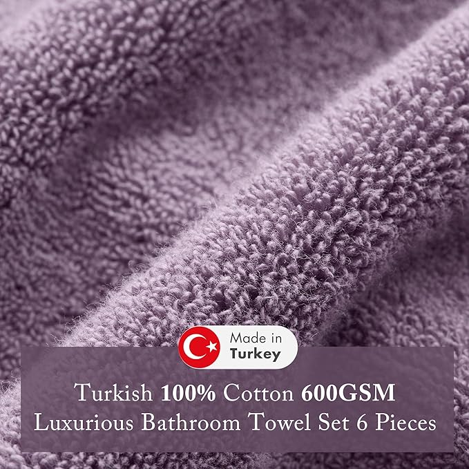 Madison Park Turkish 100% Cotton Towel Set, 600Gsm Luxury Premium Weight - Image 3