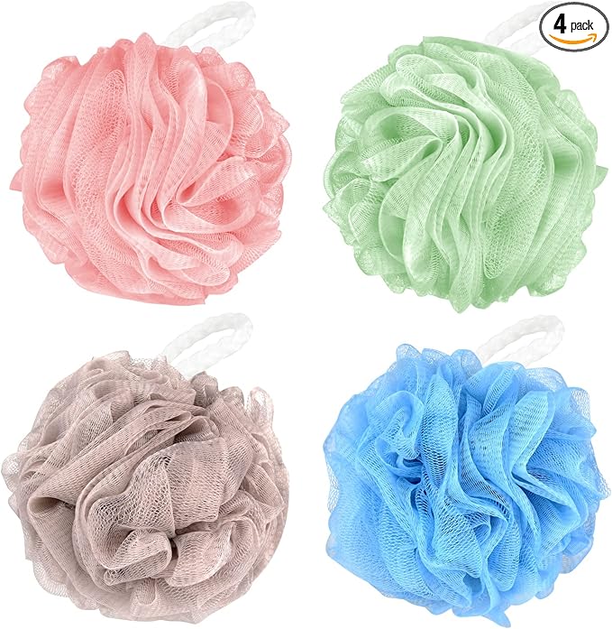 Chuya Large Bath Sponges Loofahs 70g, 4 Pack Shower Sponge Exfoliating Cleaning by Chuya