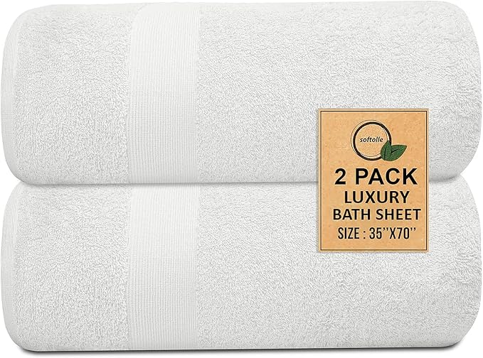 Softolle 100% Cotton Luxury Bath Sheets - Image 2