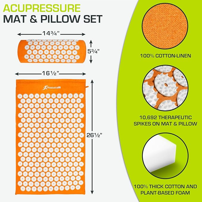 ProsourceFit Acupressure Mat and Pillow Set - Image 2