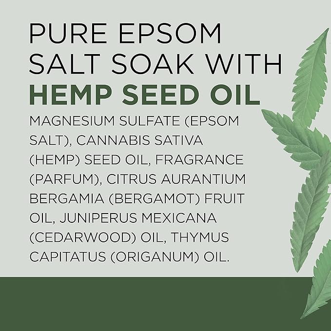 Dr Teal's Pure Epsom Salt, Cannabis Sativa Hemp Seed Oil, 3 lb - Image 9