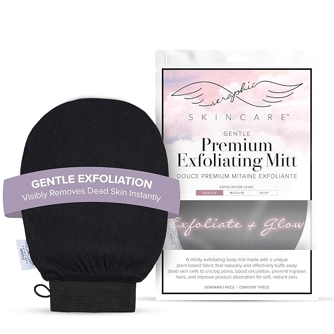 Seraphic Skincare Premium Exfoliating Glove – Viscose Fiber Korean Exfoliating by SeraphicSkincare