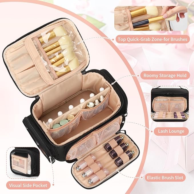 OCHEAL Makeup Bag, Travel Makeup Organizer Bag - Image 3
