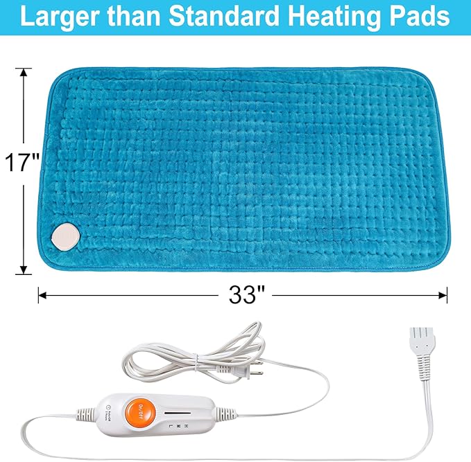 Boileau Electric Heating Pad for Back Pain and Period Cramps Relief, 3 Heating - Image 9