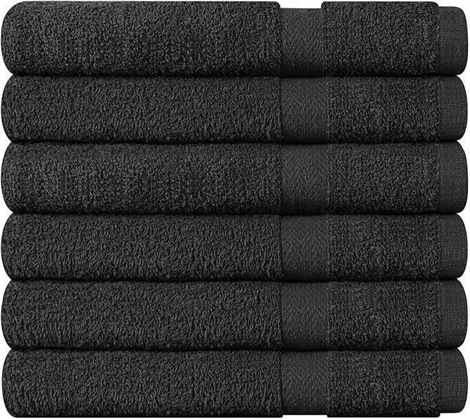 Towel and Linen Mart 100% Cotton Grey 6 Pack Medium Bath Towel Set, Quick Dry - Image 6