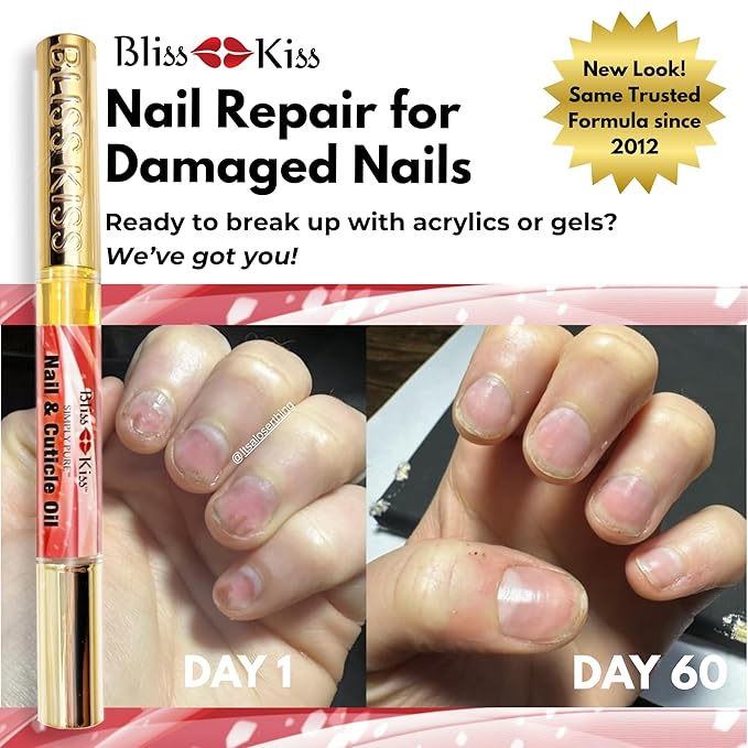 Bliss Kiss | 1 Candy Cane Fragrance | Nail Oil Cuticle Pen w/Vitamin E & - Image 2