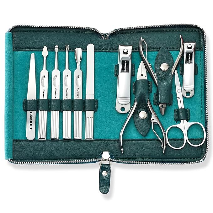 FAMILIFE Nail Kit, Professional Manicure Set Manicure Kit, 11 in 1 Stainless - Image 9