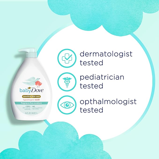Baby Dove Sensitive Skin Care Baby Wash Fragrance Free Moisture - Image 8