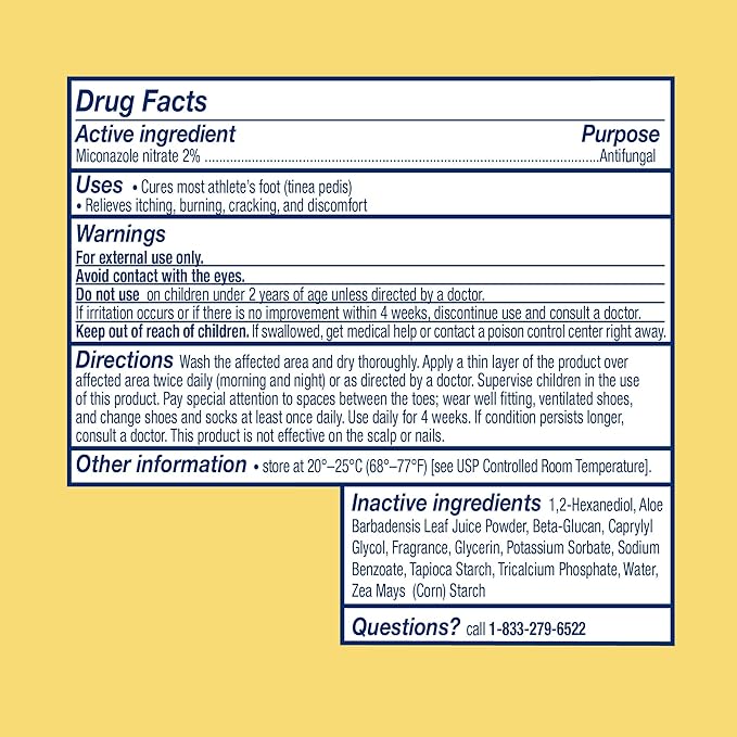 Desenex Anti-Fungal Foot Powder, Cures Most Athlete’s Foot, 2% Miconazole - Image 2