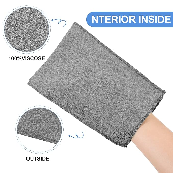 Tatuo 12 Pieces Korean Exfoliating Mitt Glove Italy Towel Body Skin Scrubber - Image 3