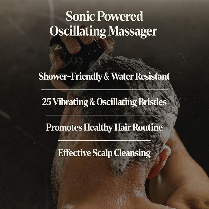 Black Wolf Sonic Scalp Head Massager & 100% Pure Argan Oil Bundle - Image 3