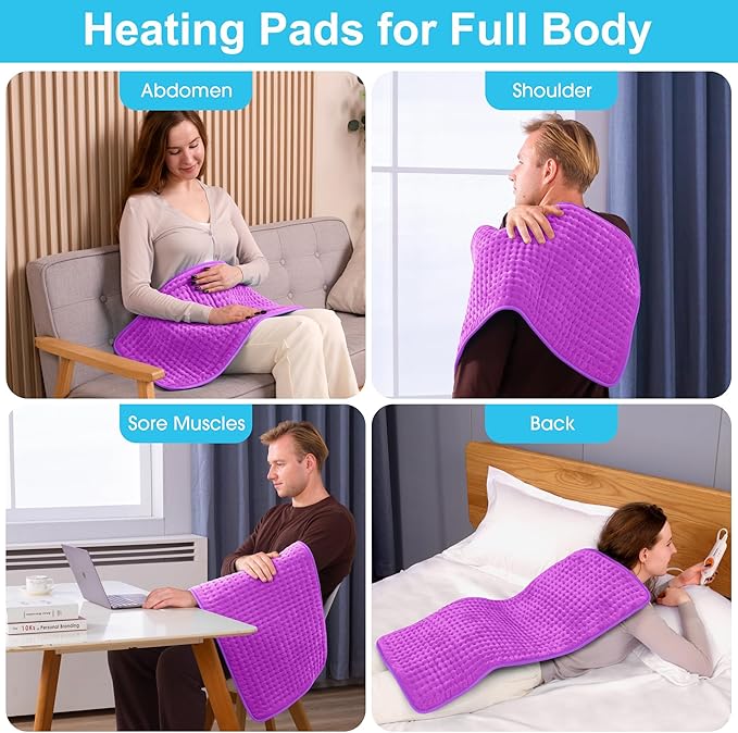 Boileau Electric Heating Pad for Back Pain and Period Cramps Relief, 3 Heating - Image 2