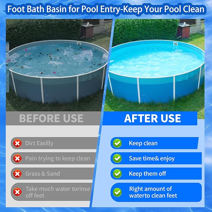19.6"x19.6"x4.1" Lagre Pool Foot Bath Basin - Image 6