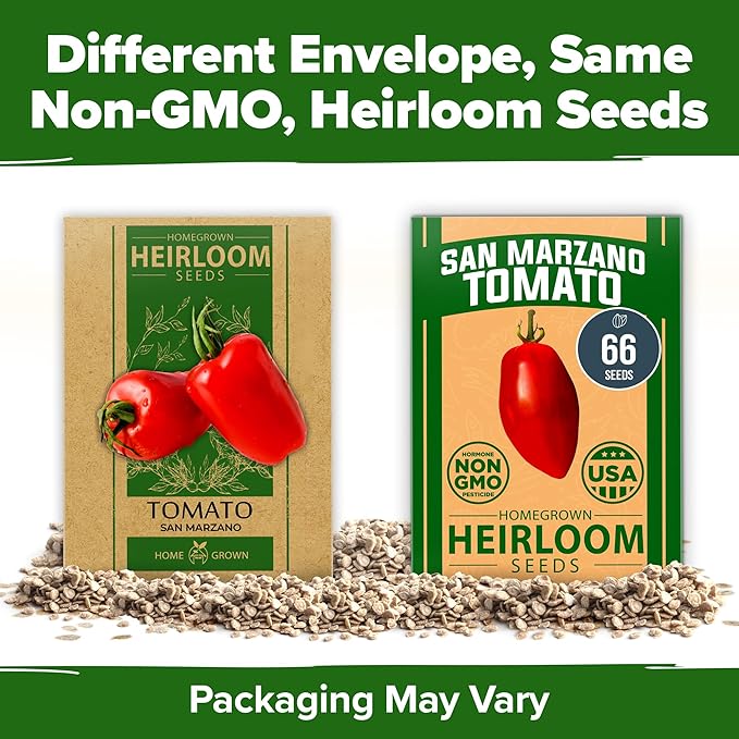 HOME GROWN San Marzano Tomato Seeds 132+ Heirloom Non-GMO Seeds - Image 9