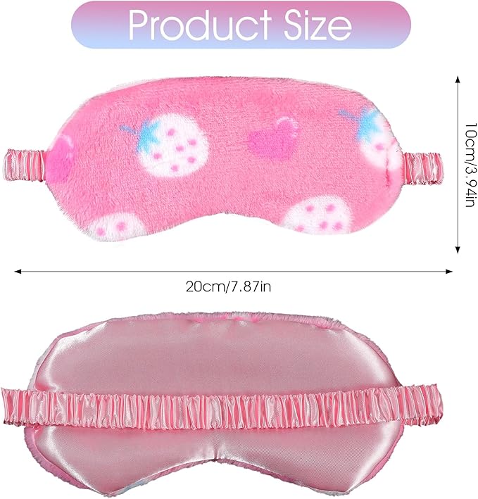 2PCS Plush Sleeping Eye Mask Soft Plush Eye Mask Fuffy Eye Cover Comfortable - Image 2