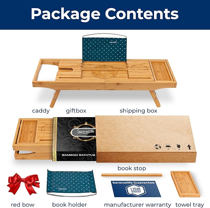 SereneLife 2 in 1 Bed and Bath Tray - Image 7