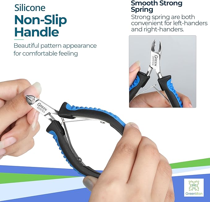 Cuticle Trimmer with Non-Slip Grip Handle Professional Stainless Steel Cuticle - Image 5