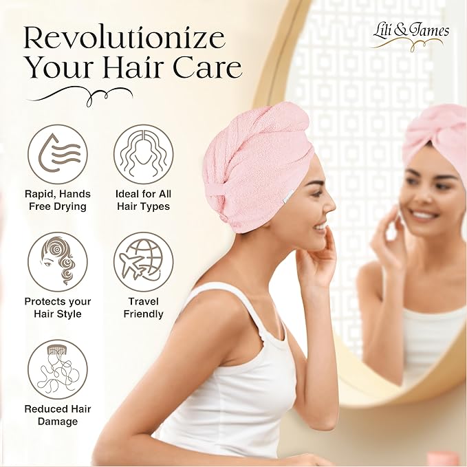 Cotton Hair Towel Wrap for Women/Kids | Quick Dry, Soft & Absorbent 420-GSM - Image 6