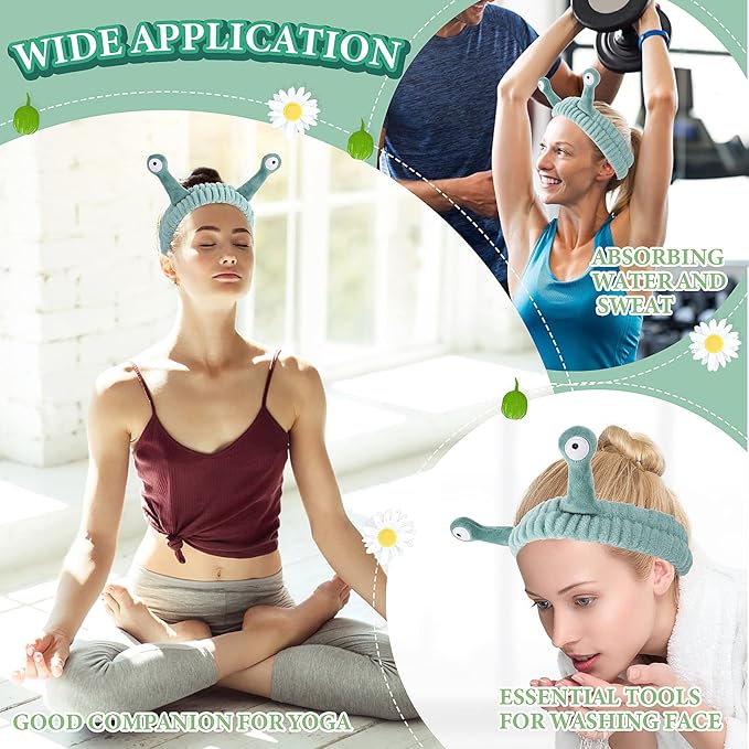 WLLHYF Spa Headband Facial Makeup Head Band Microfiber Soft Coral Fleece Head - Image 6