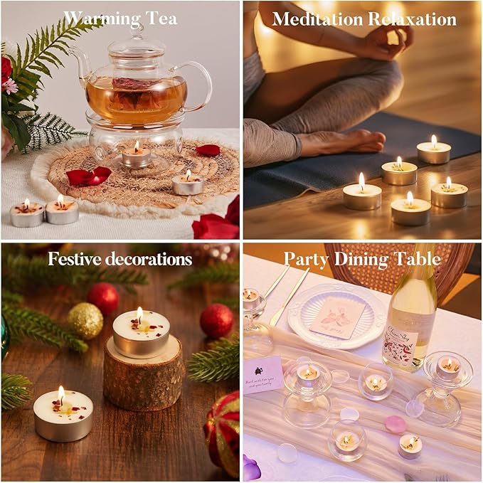 16 Pack Rose Tealight Candles - Image 8