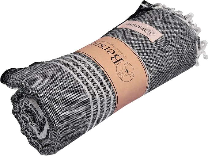Bersuse Towels Anatolia XL Beach Blanket Throw Blanket Turkish Towel 100% - Image 6