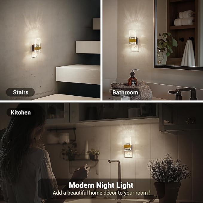 JandCase Night Lights Plug into Wall, Dusk to Dawn Sensor, Acrylic Bubble Design - Image 6