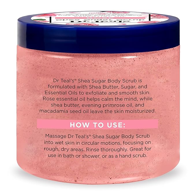 Dr Teal's Shea Sugar Body Scrub, Rose - Image 10