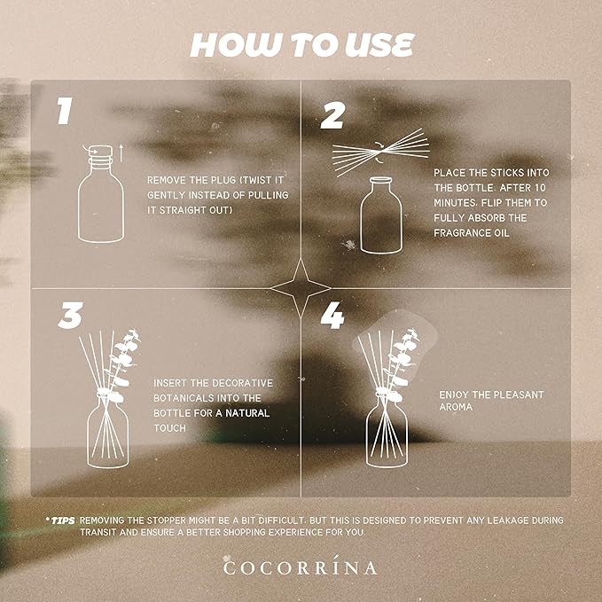 COCORRÍNA Mediterranean Citrus Reed Diffuser – 6.76 oz Essential Oil - Image 7