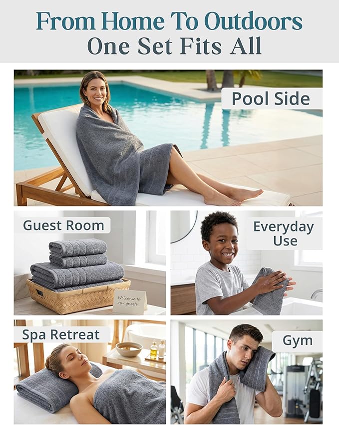 Casa Platino 100% Cotton Towels Set - Image 6