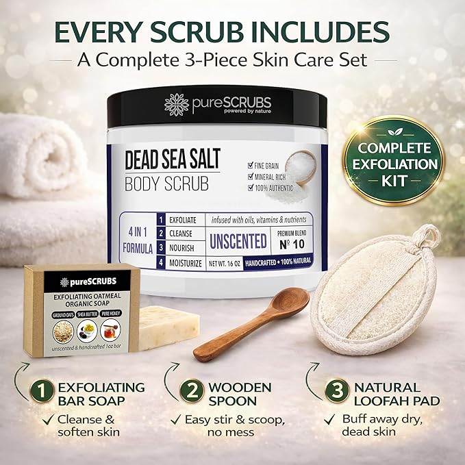 pureSCRUBS Premium Unscented Body Scrub Set - Image 5