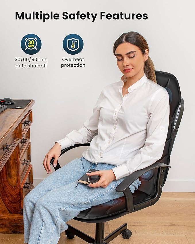 COMFIER Back Massager with Heat, Vibration Massage Seat Cushion with 8 Massage - Image 5