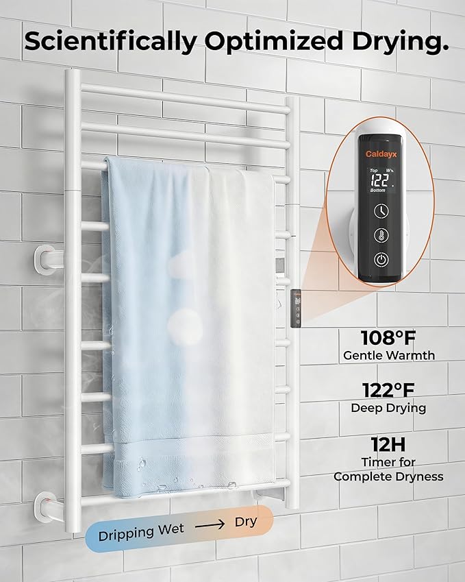 Foldable Heated Towel Rack, Dual-Zone Electric Towel Warmer Rack - Image 5
