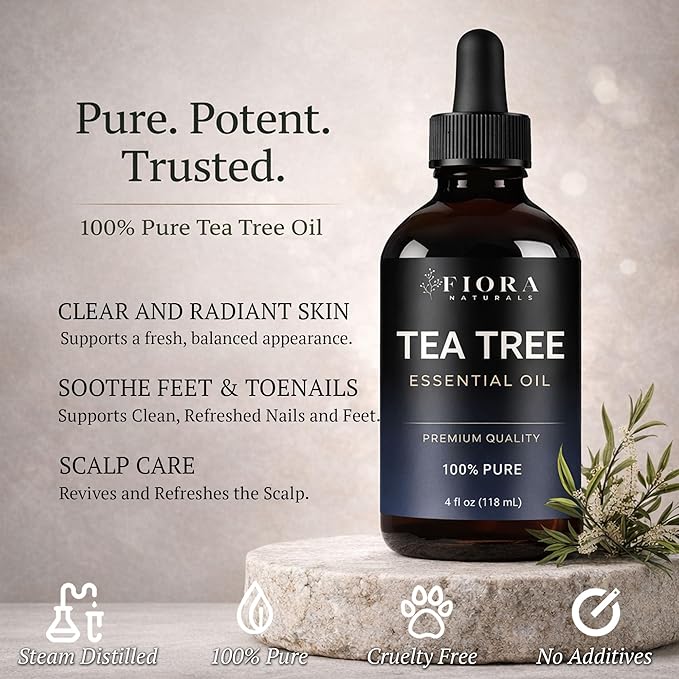 Fiora Naturals Tea Tree Oil 4 Fl Oz – 100% Pure Tea Tree Essential Oil - Image 2
