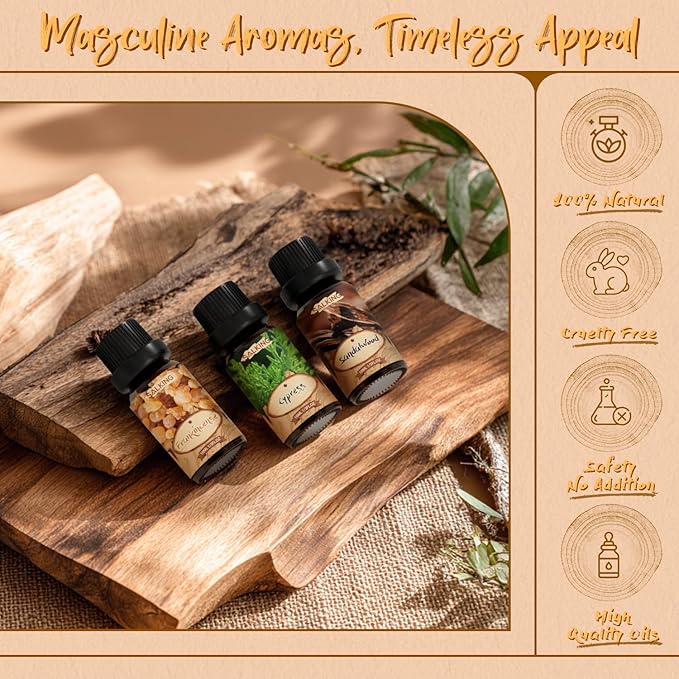 SALKING Woody Essential Oils Gift Set, Natural and Pure Aromatherapy Fragrance - Image 5