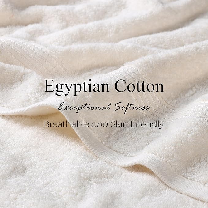 Superior Egyptian Cotton 8-Piece Towel Set, Guest Bath Decor Essentials - Image 7
