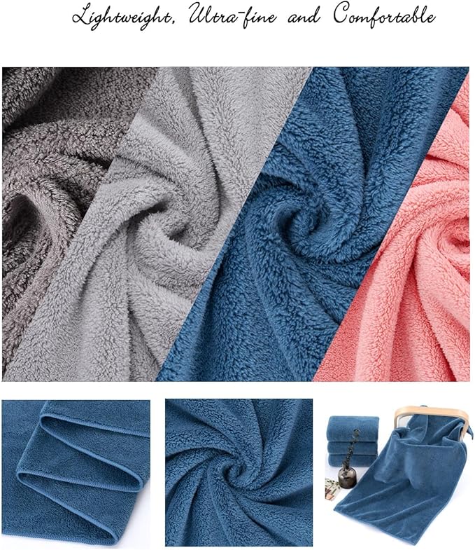Lumimi Towels 6 Piece Soft Microfiber Bath Towel Set Salon Gym Yoga Travel - Image 6