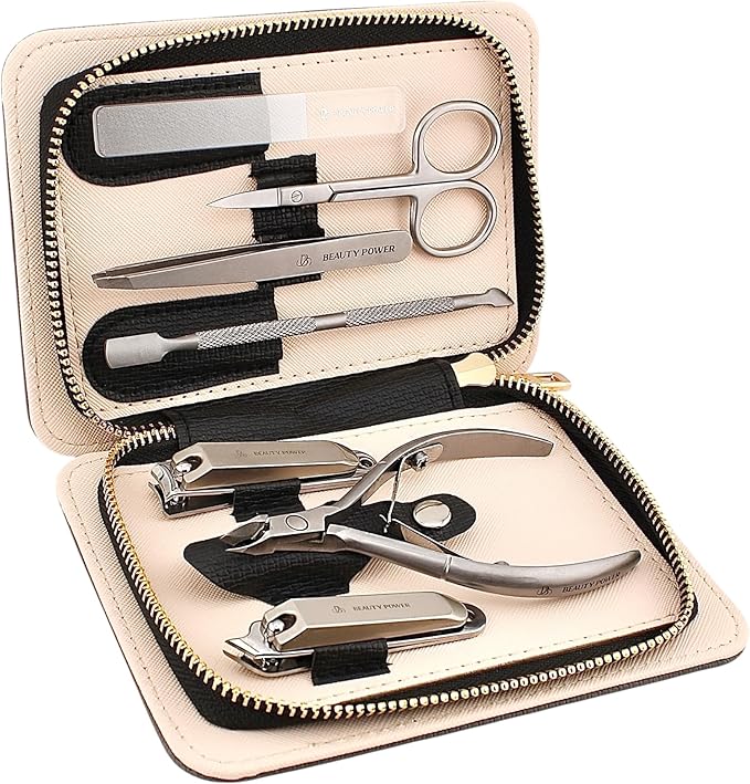 Beauty Power Manicure Pedicure Set 7-in-1 Stainless Steel, Ultra Sharp by BeautyPower