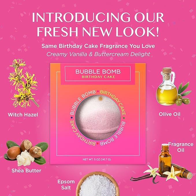 Birthday Cake Bath Bombs for Women, Girls & Kids - Image 4
