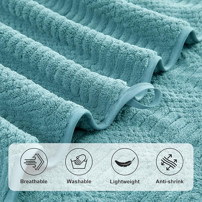 8 Piece Bath Towel Set-2 Oversized Bath Sheets, 2 Hand Towels, 4 - Image 9