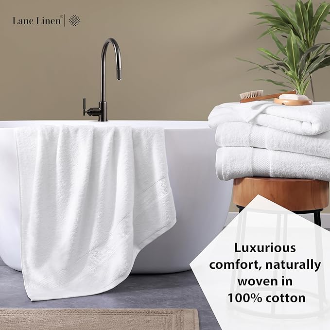 Lane Linen 100% Cotton 4 Pack Bath Sheets - Image 4