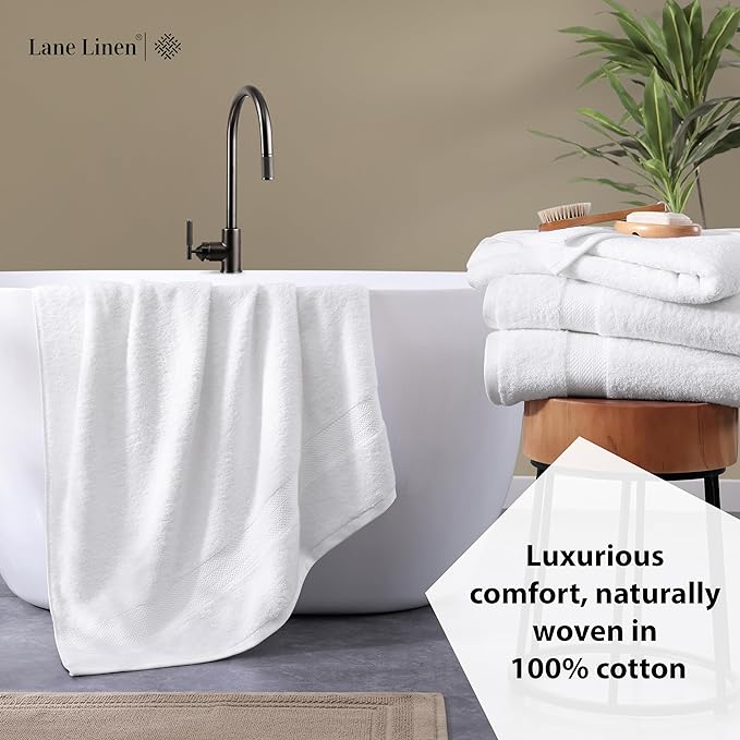 LANE LINEN Set of 4 Bath Towel - Image 4